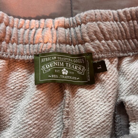 Denim Tears Cotton Wreath Sweatpants 'Grey/White' - Picture 4 of 5